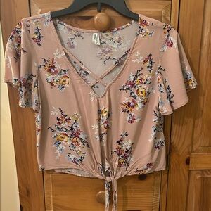 Mudd front Tie-Front V-Neck top